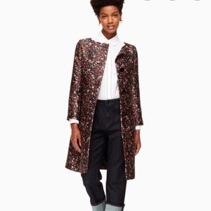 New Kate Spade floral Jacquard Coat